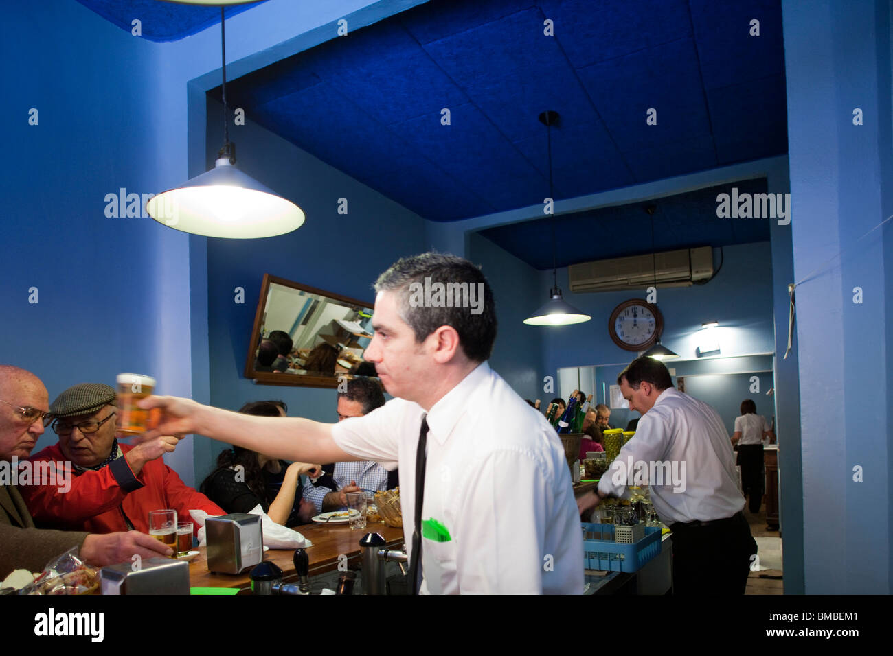 Interior of Eslava Restaurant, Seville, Spain Stock Photo