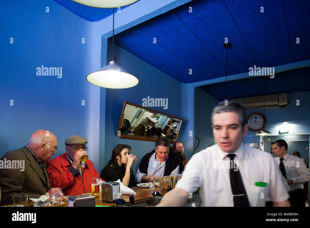Interior of Eslava Restaurant, Seville, Spain Stock Photo