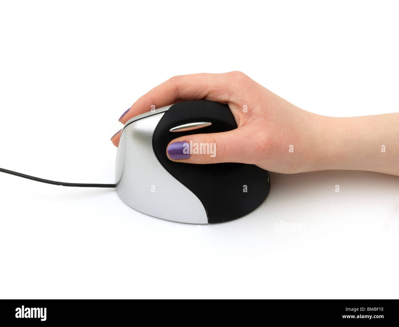 Hand On Evoluent Ergonomic Vertical Mouse Stock Photo - Alamy