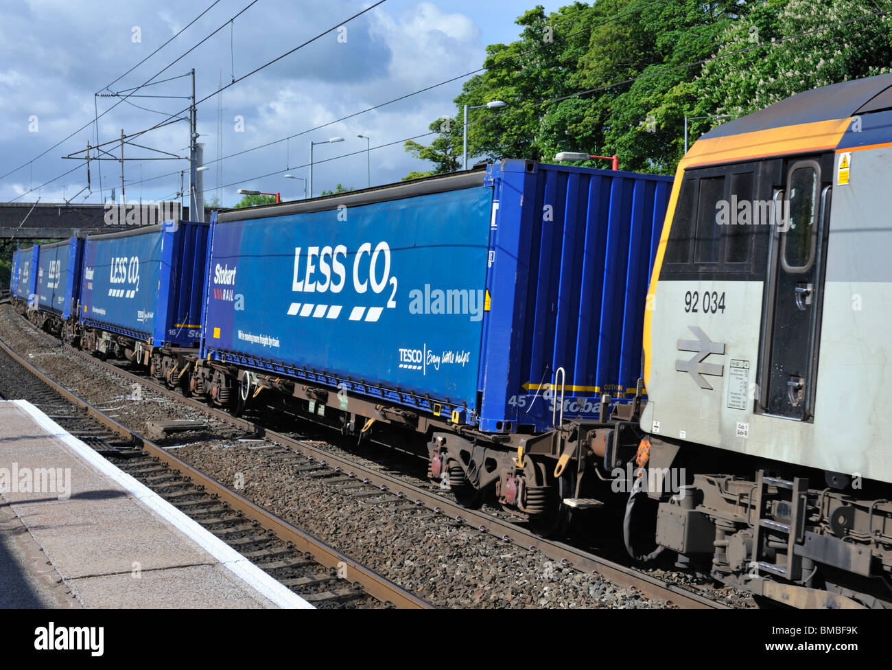 EWS Class 92 92034 "Kipling" hauling Tesco freight