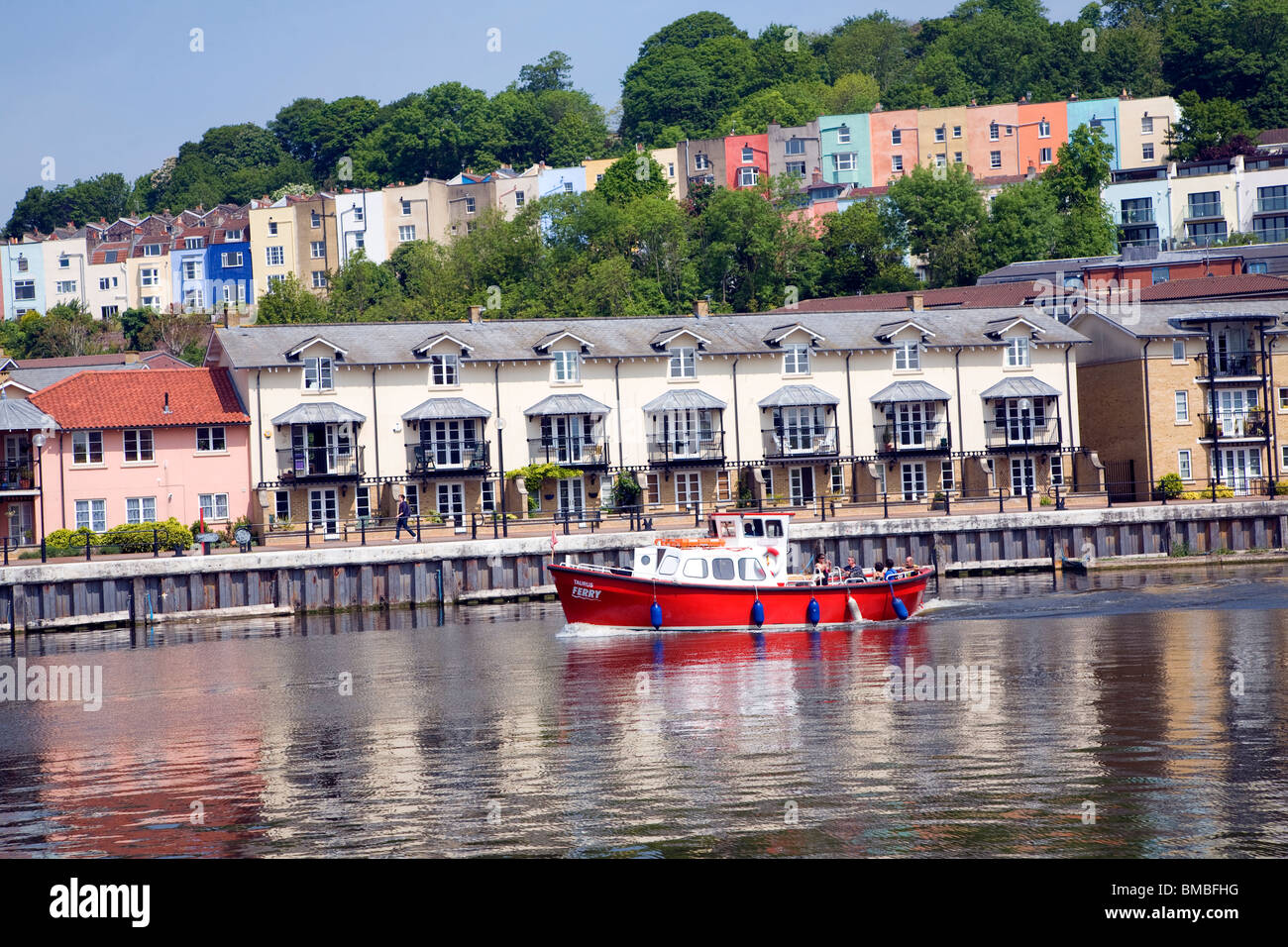 Bristol harbour colourful houses hires stock photography and images