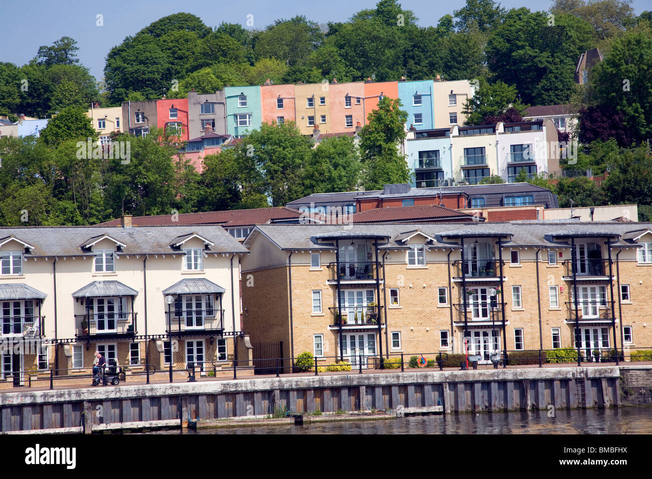 Bristol harbour colourful houses hires stock photography and images