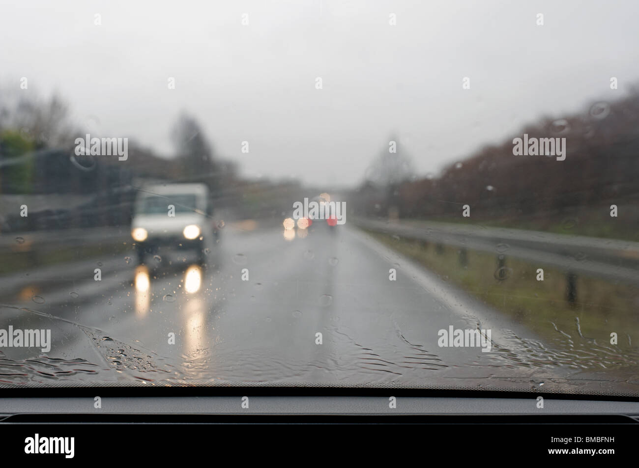 Driving in rain, Germany Stock Photo Alamy
