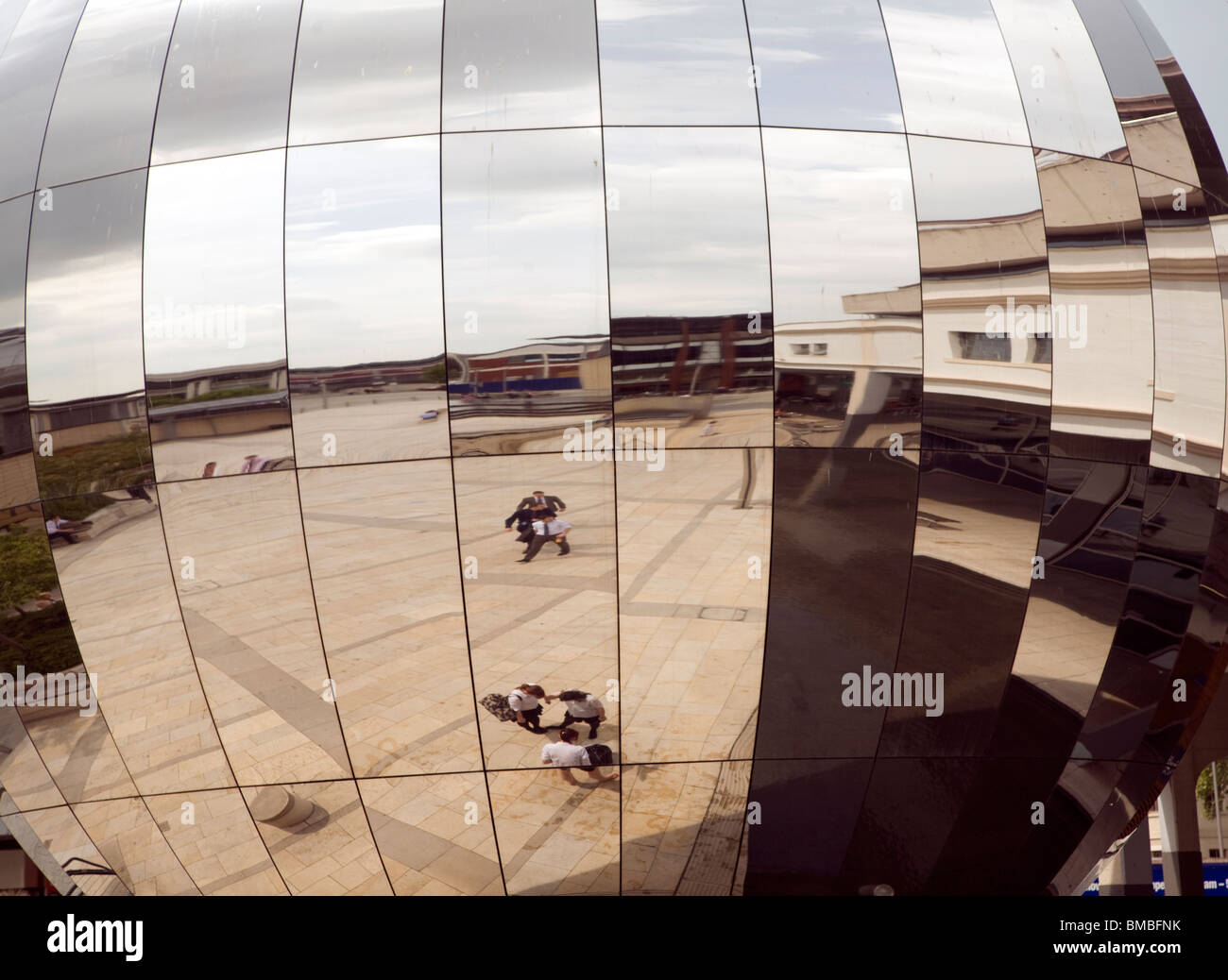 Large 'disco' mirror ball, Millenium Square, Bristol Stock Photo Alamy