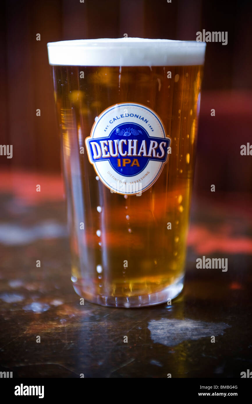 Pint of Deuchars IPA Beer Stock Photo