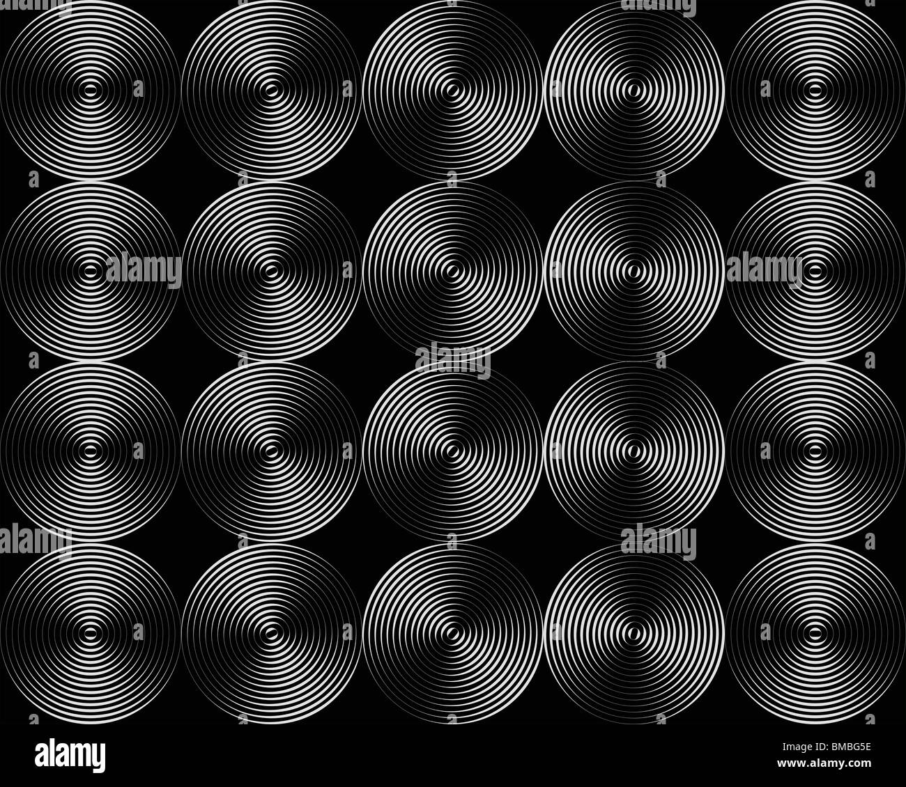 Metallic shimmering background picture out of many grey circle lines Stock Photo