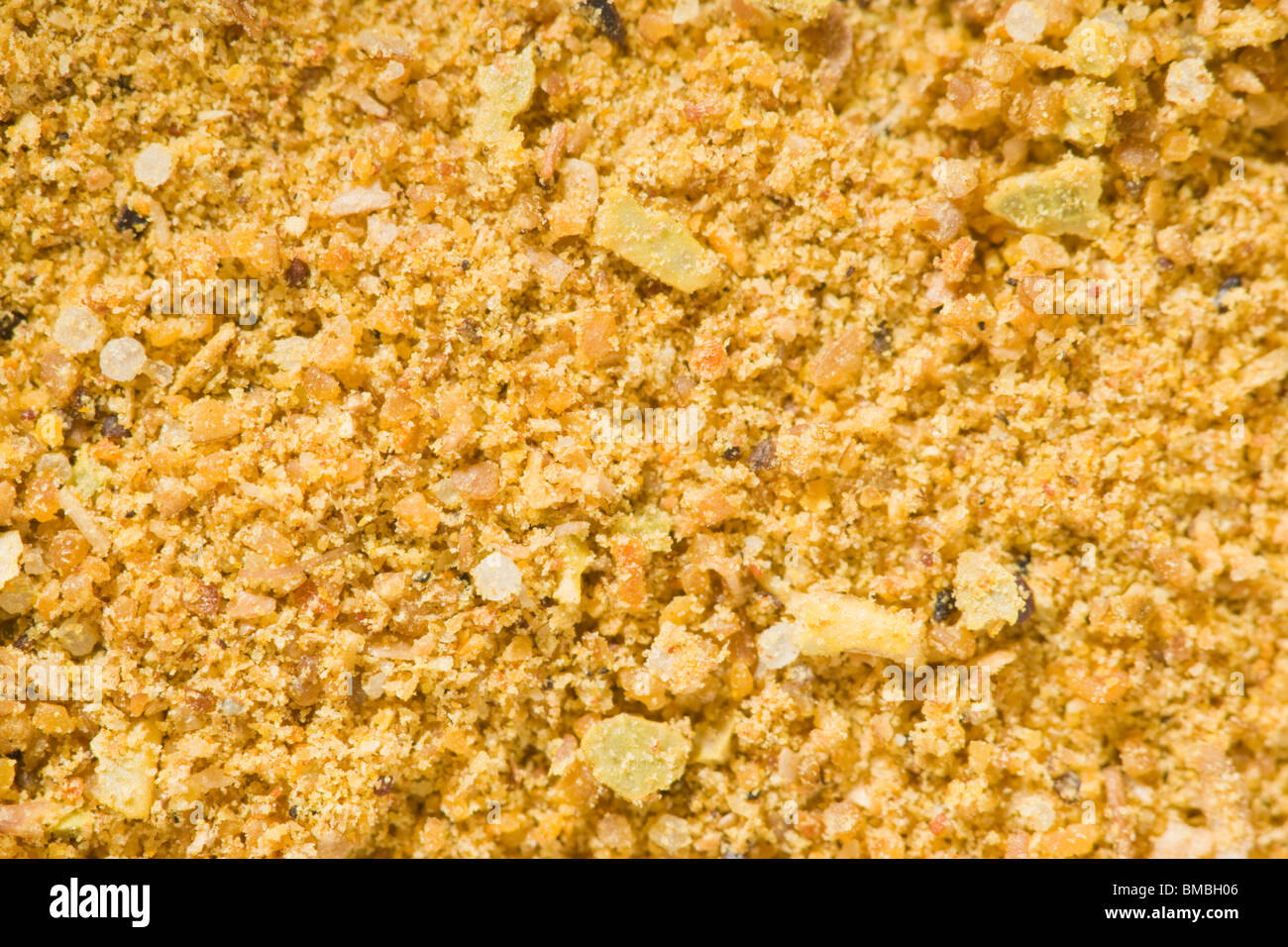 Curry powder in extreme close up Stock Photo