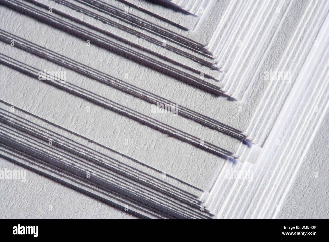 Stack of paper, close up Stock Photo