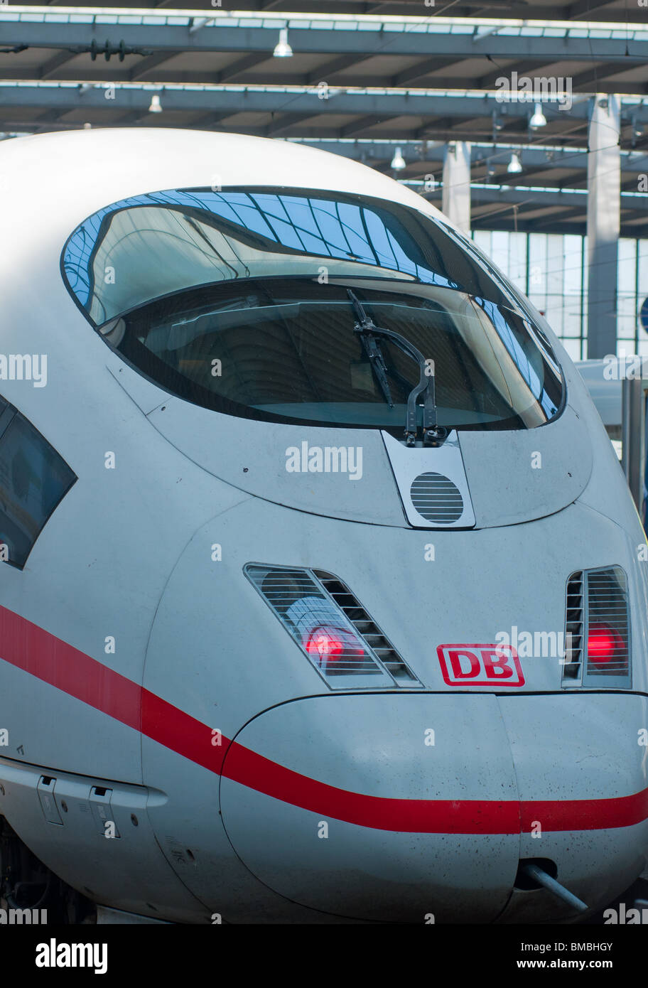 Germany's Intercity express or ICE at Munich station. Stock Photo