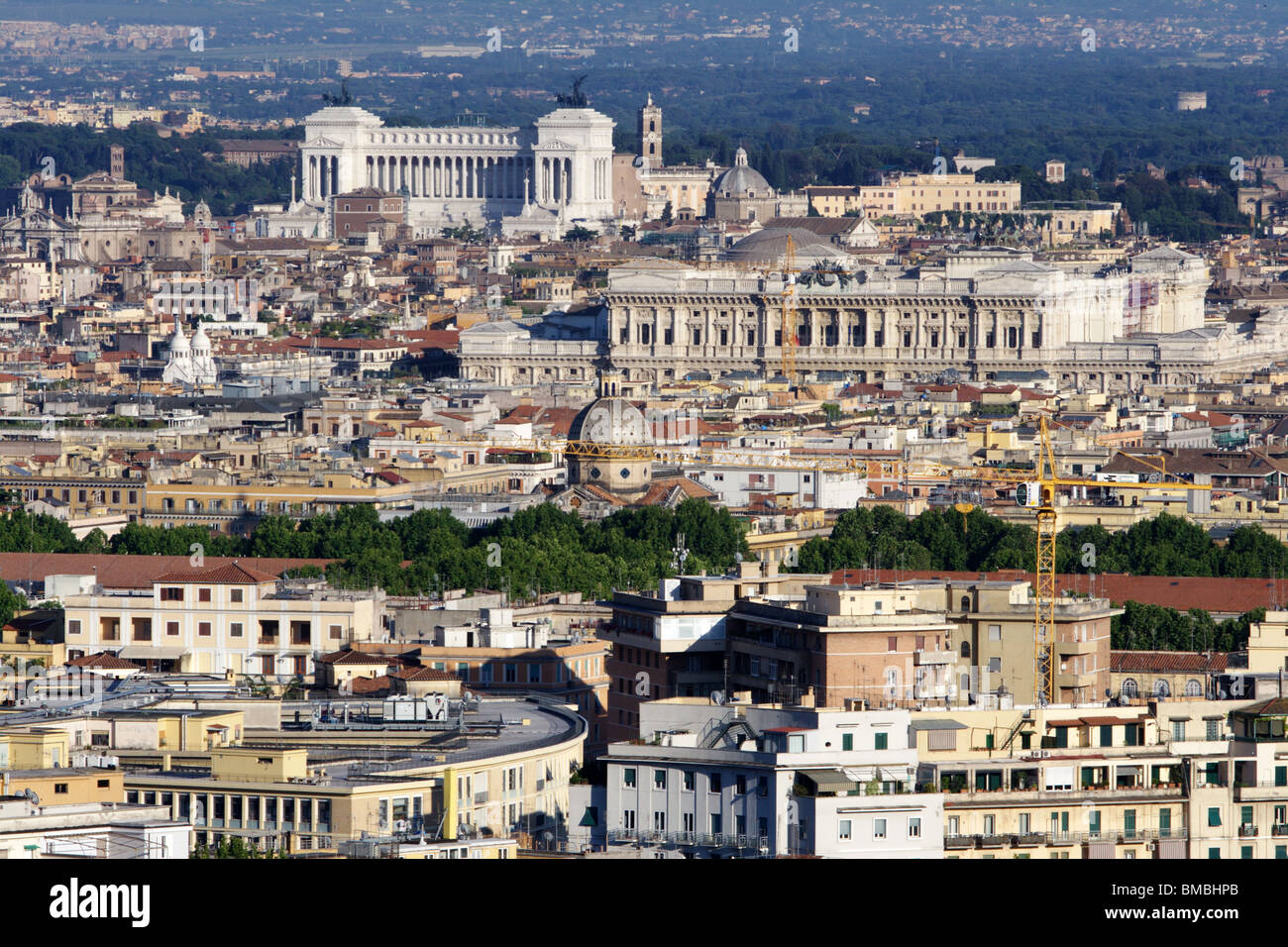 Panoramic hight view of Rome city at the sunset . Italy Stock Photo - Alamy