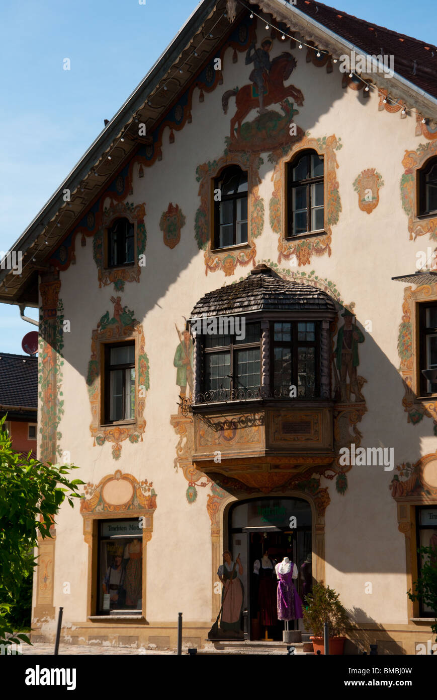 Traditional Bavarian dress shop in Starnberg near Munich. Stock Photo