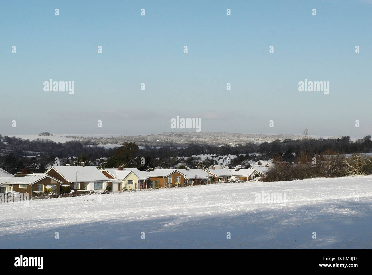 Snow comes to the South Downs National park and Findon Valley - north ...