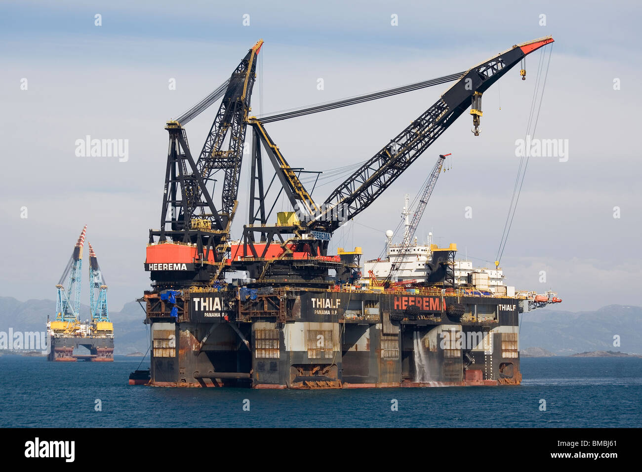 Norway Stavanger oil rig Stock Photo