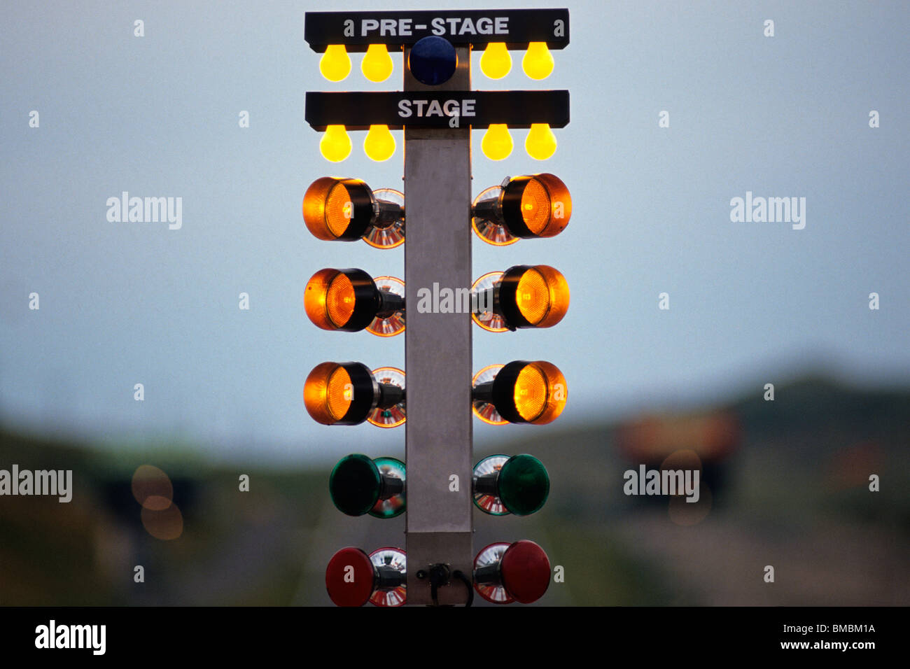 Drag racing starting “Christmas lights Stock Photo - Alamy