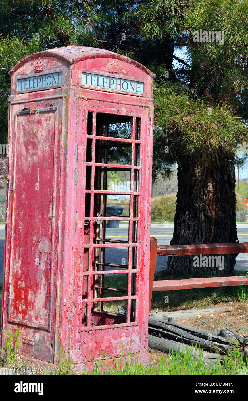 Old telephone box Stock Photo Alamy