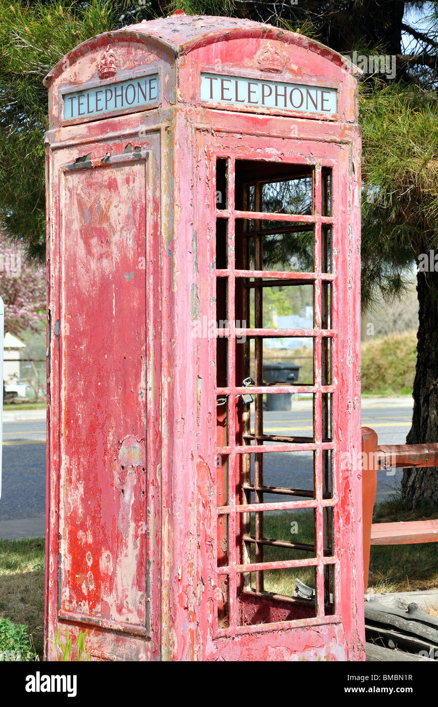 Old telephone box Stock Photo Alamy