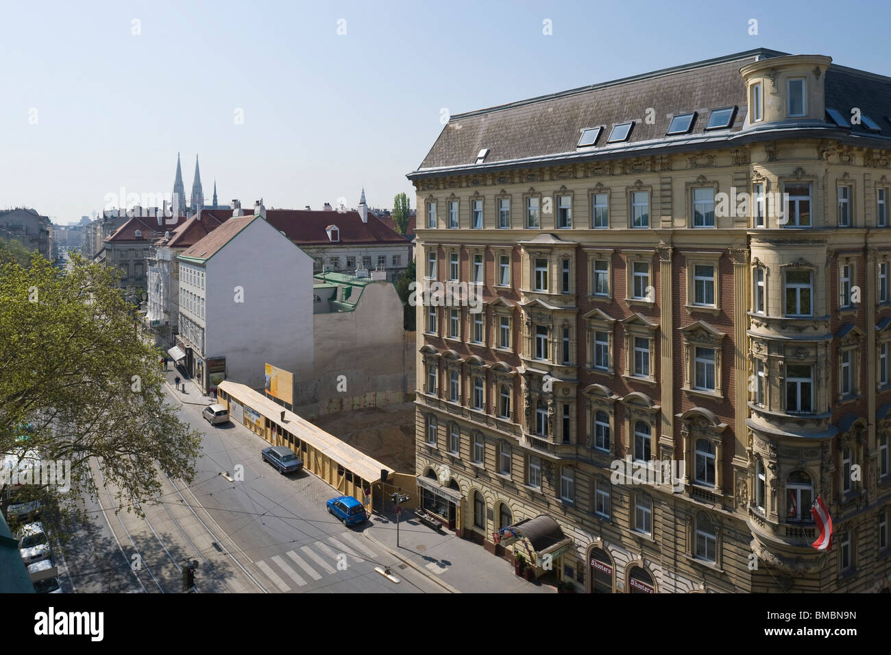 Wien, Währinger Straße, Baulücke Publizistikinstitut Stock Photo