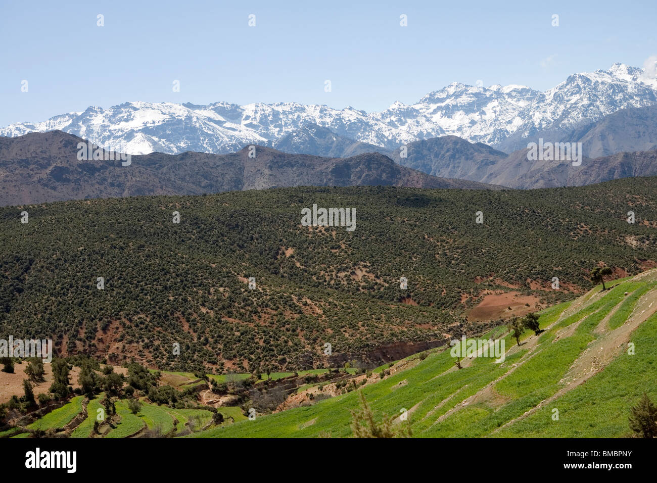 Distant snow capped mountains hi-res stock photography and images - Alamy