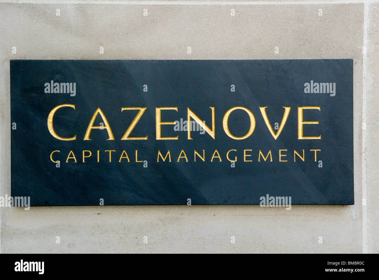 Cazenove Capital Management sign outside their building. 12 Moorgate EC2R 6GA City of London UK HOMER SYKES Stock Photo