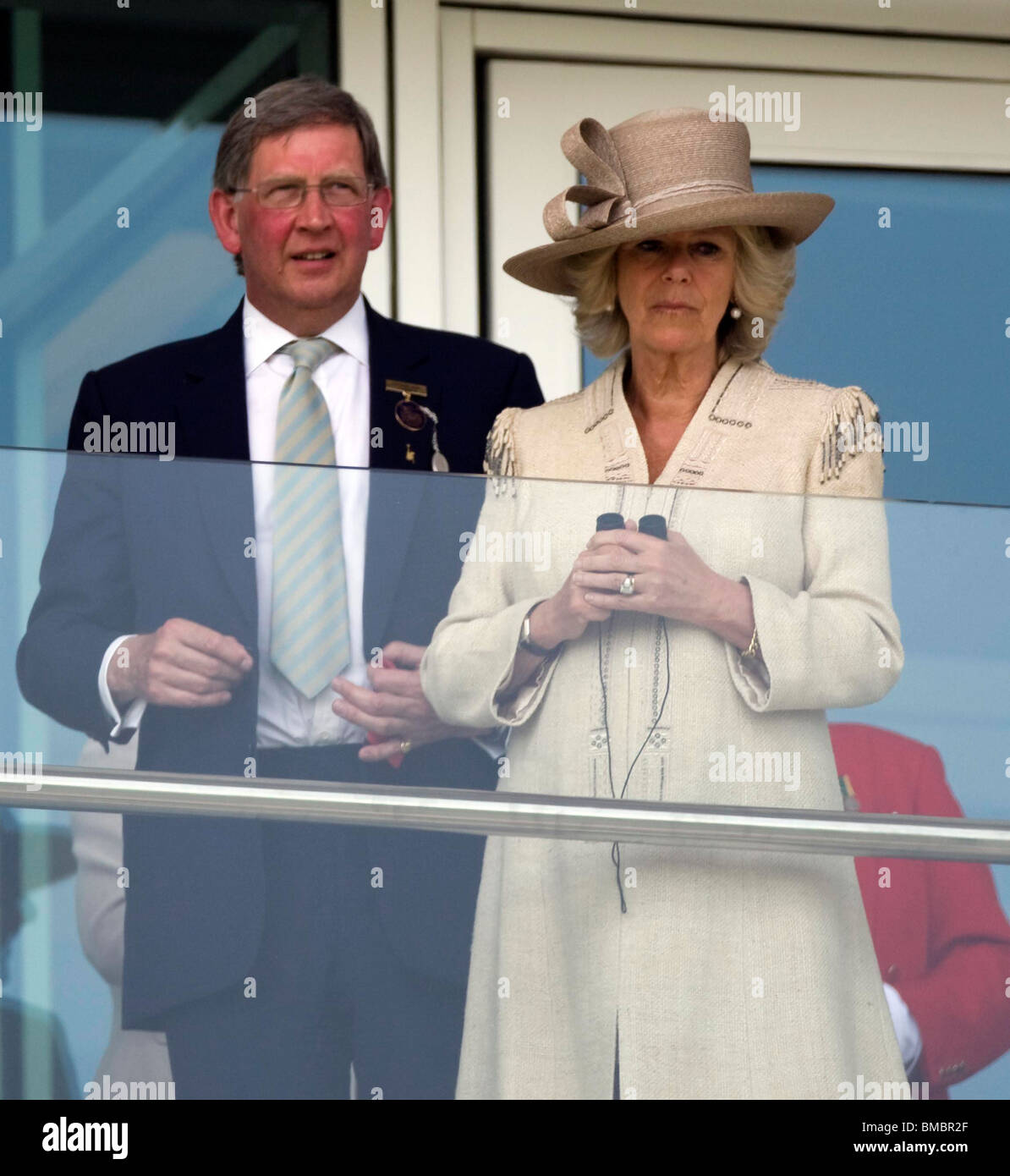 Camilla, Duchess of Cornwall at Epsom Down's Racecourse to officially open the new Duchess Stand Stock Photo