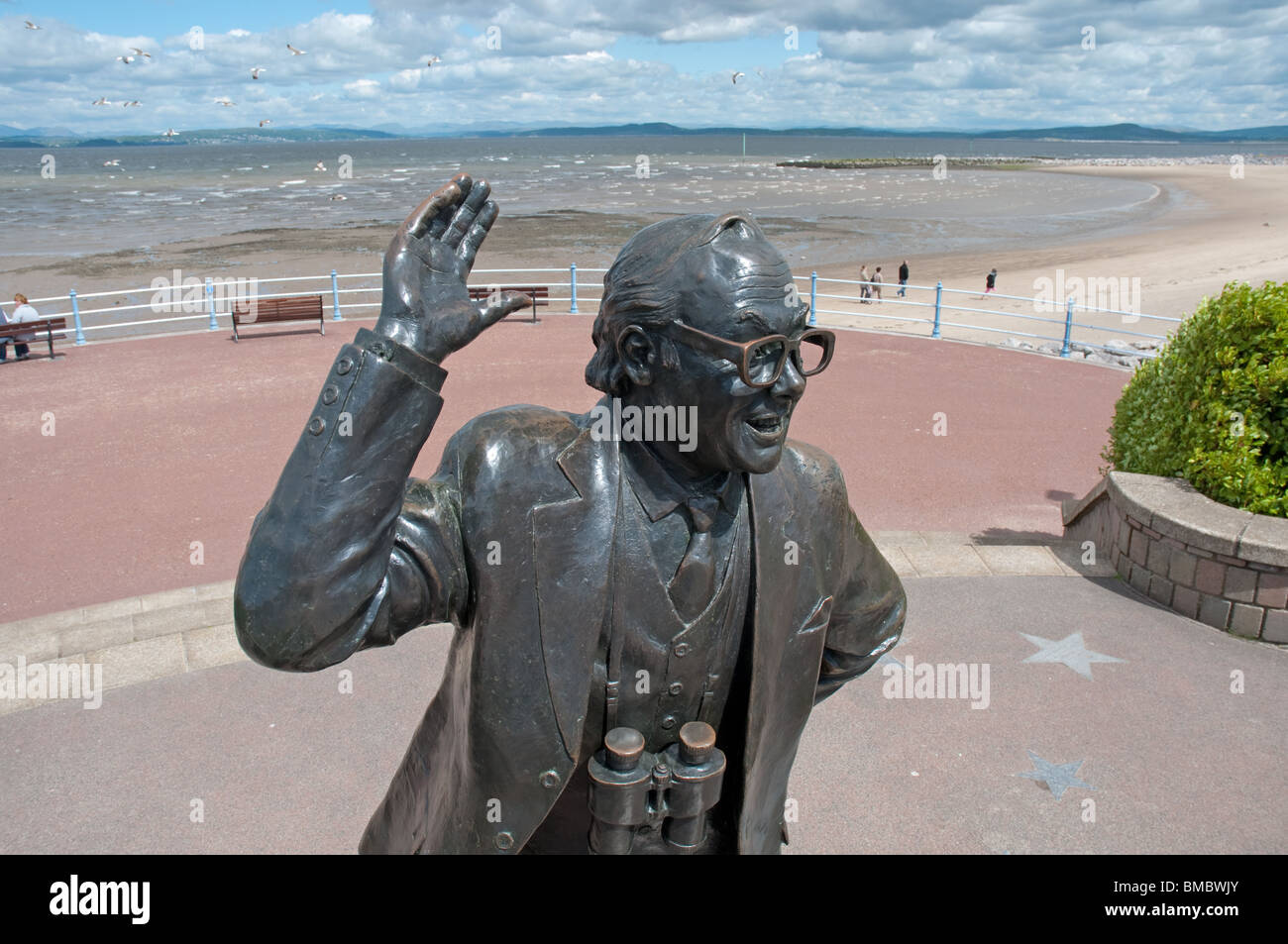 Eric Morecambe bronze statue by Graham Ibbeson,unveiled by the Queen in