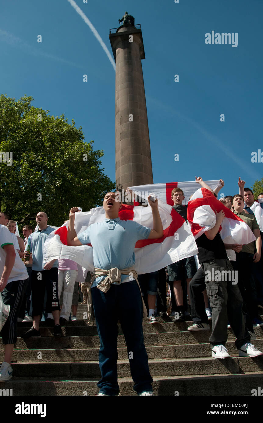 England Defence League (EDL) march through central London on 22 May 2010 Stock Photo