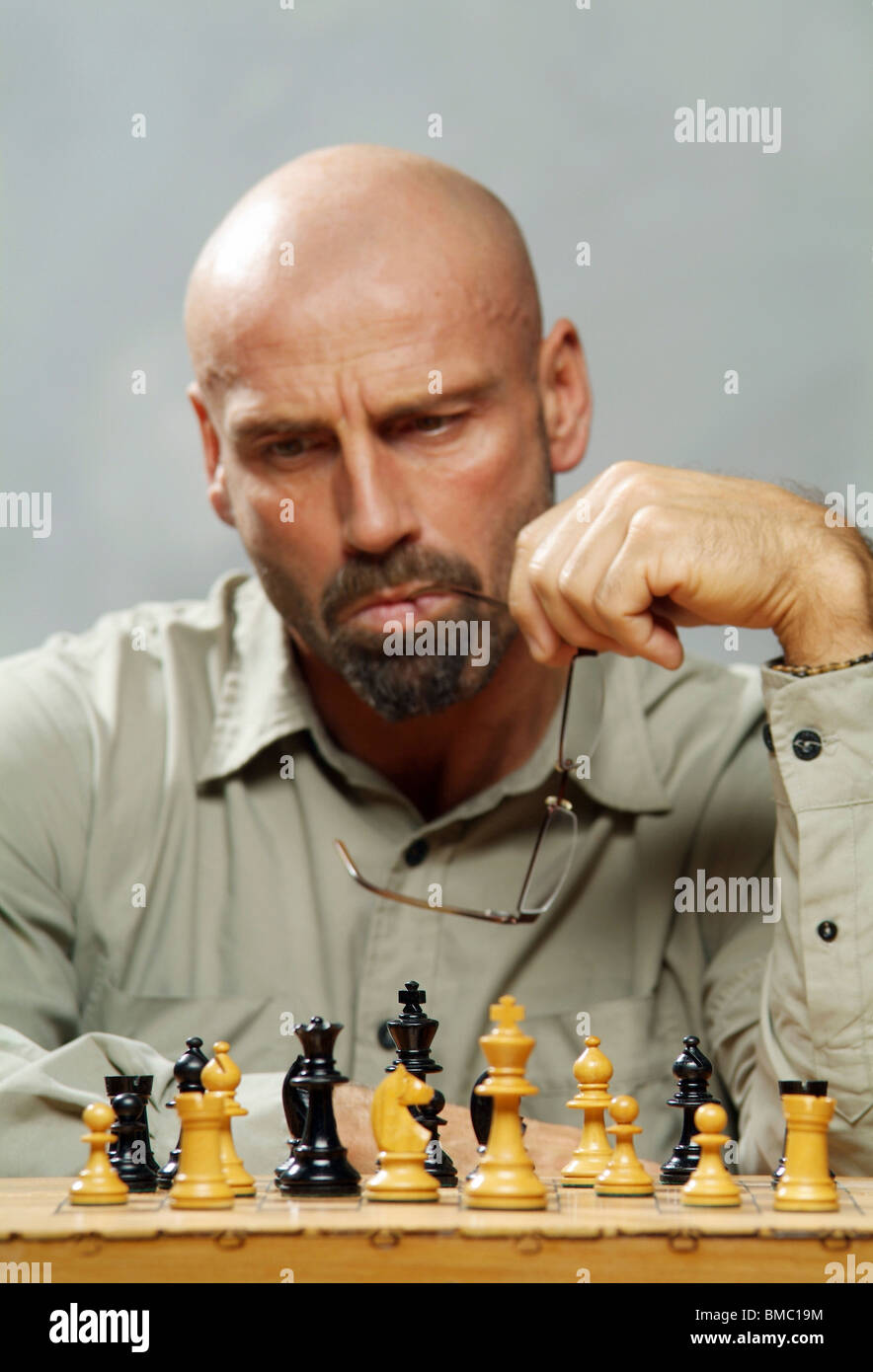 A chess player Stock Photo