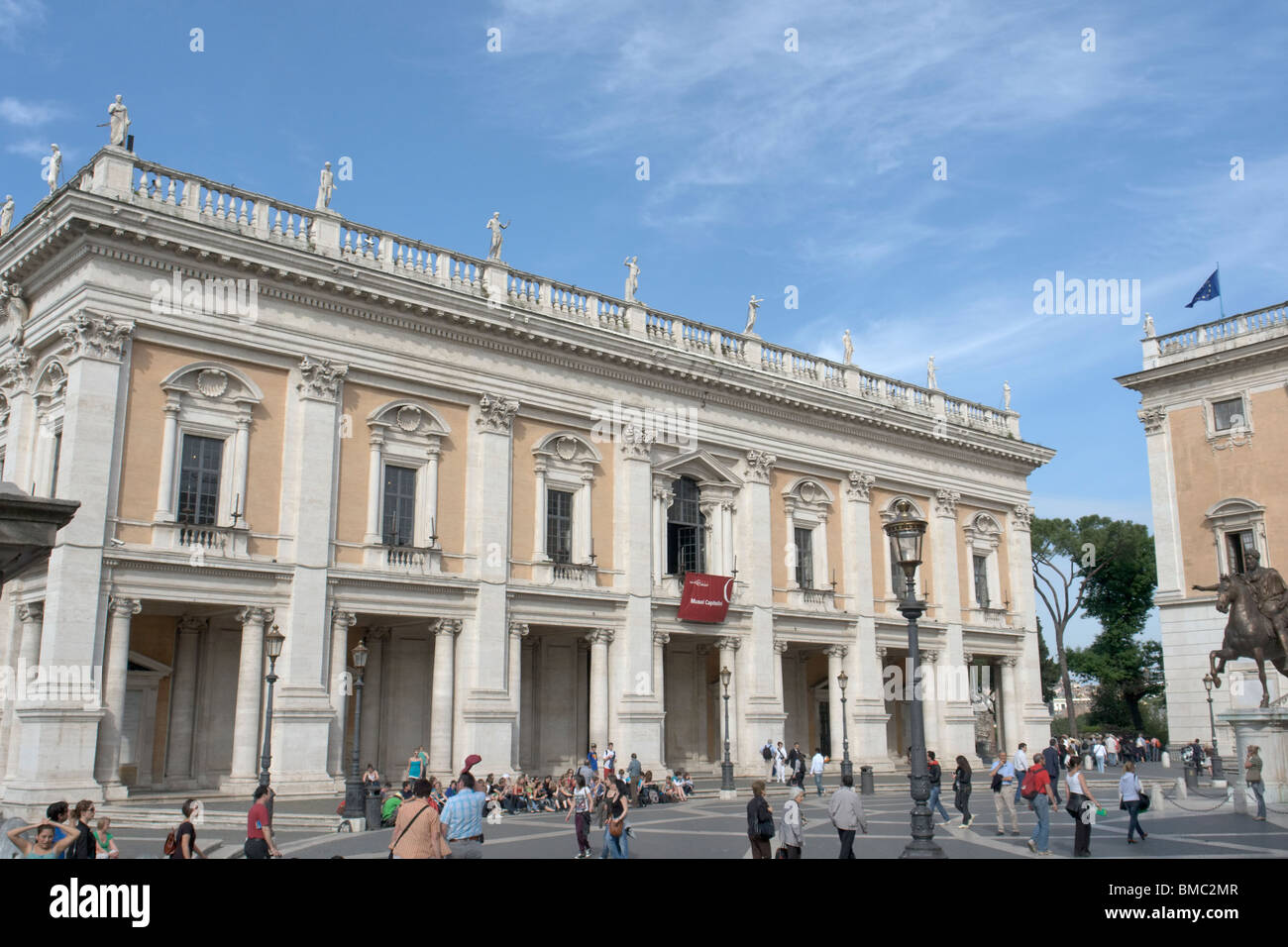 Rome, Italy. Palazzo Nuovo in Piazza del Campidoglio Stock Photo - Alamy