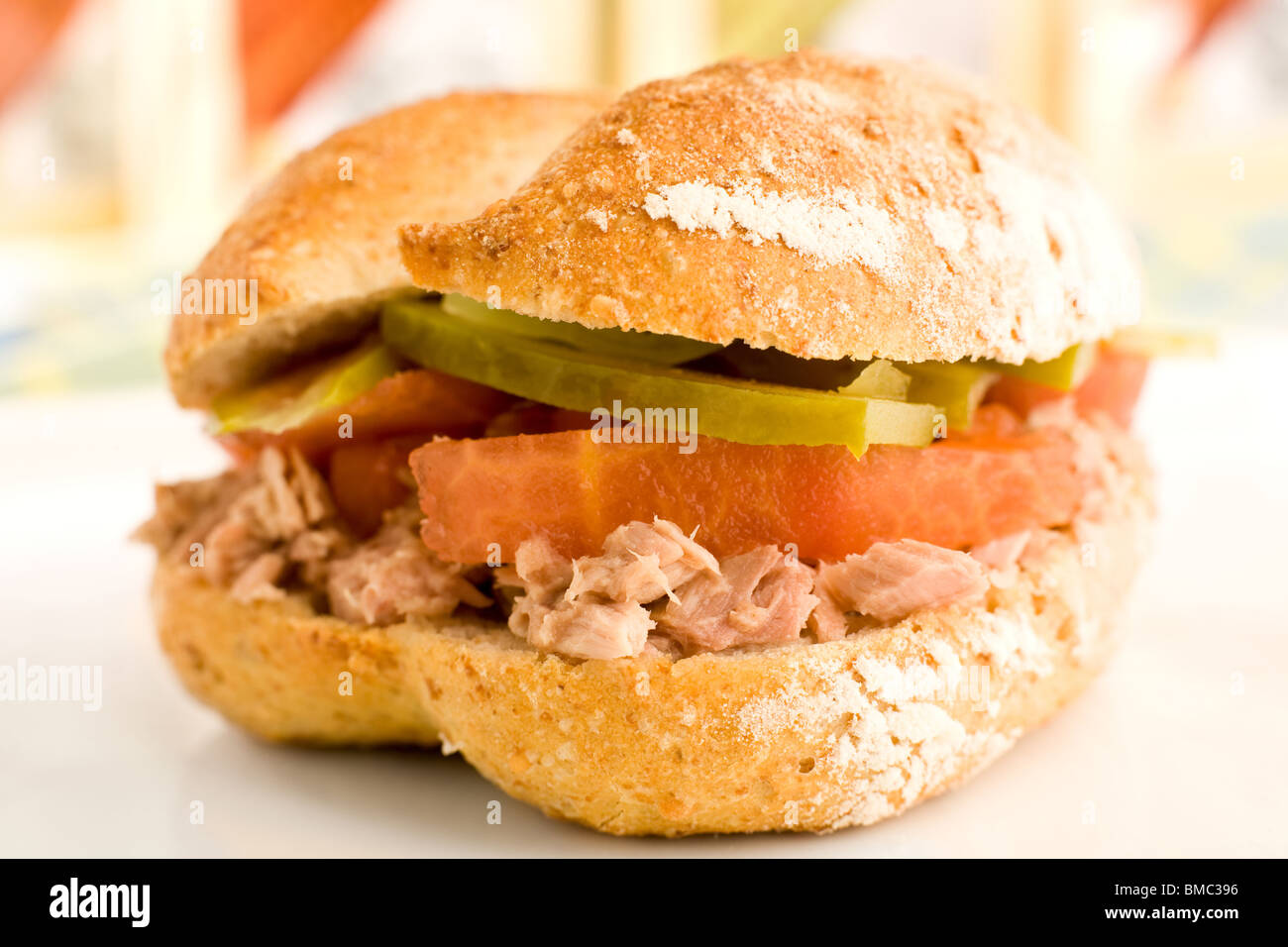 Tuna and tomato Sandwich Stock Photo Alamy