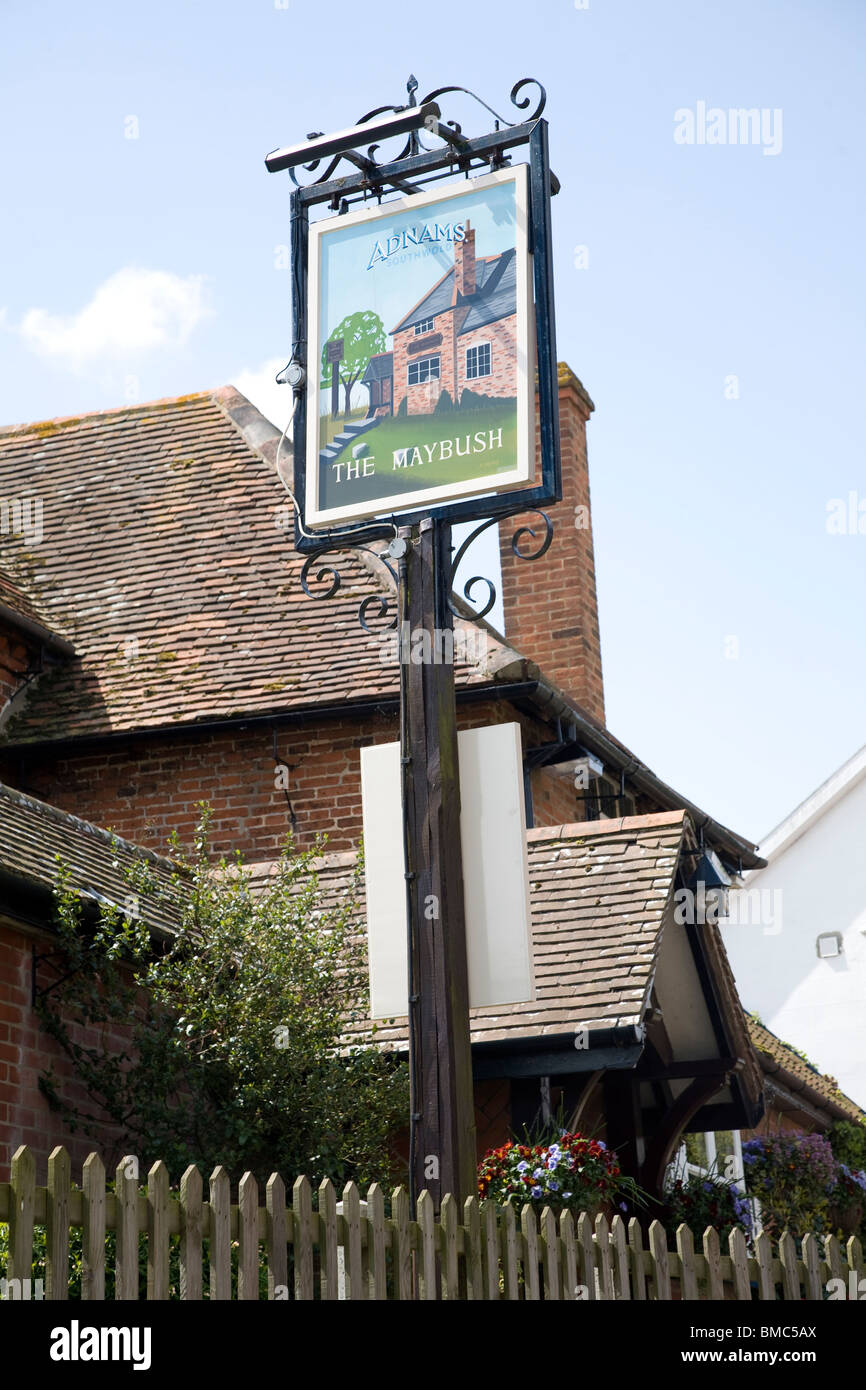The Maybush pub sign, Waldringfield, Suffolk Stock Photo