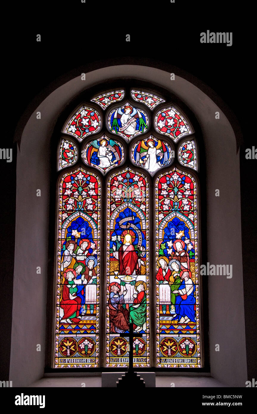 Altar stained glass window in hires stock photography and images Alamy