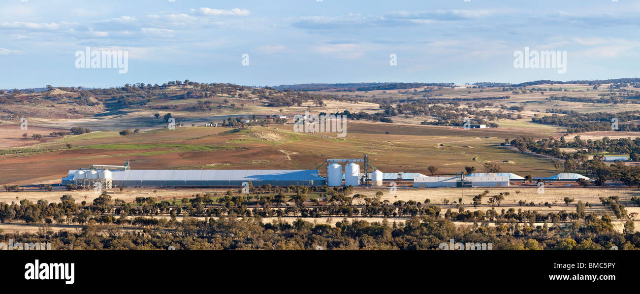 Grain silos on a Western Australian farm near York in the Avon Valley