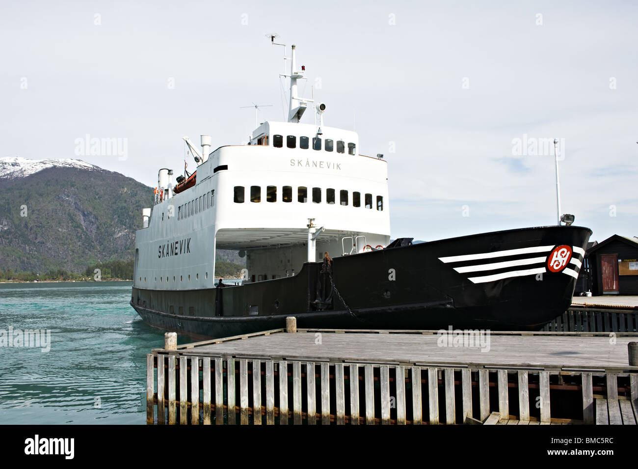 The Norwegian Car Ferry Skanevik Berthed at Balestrand Ferry Terminus