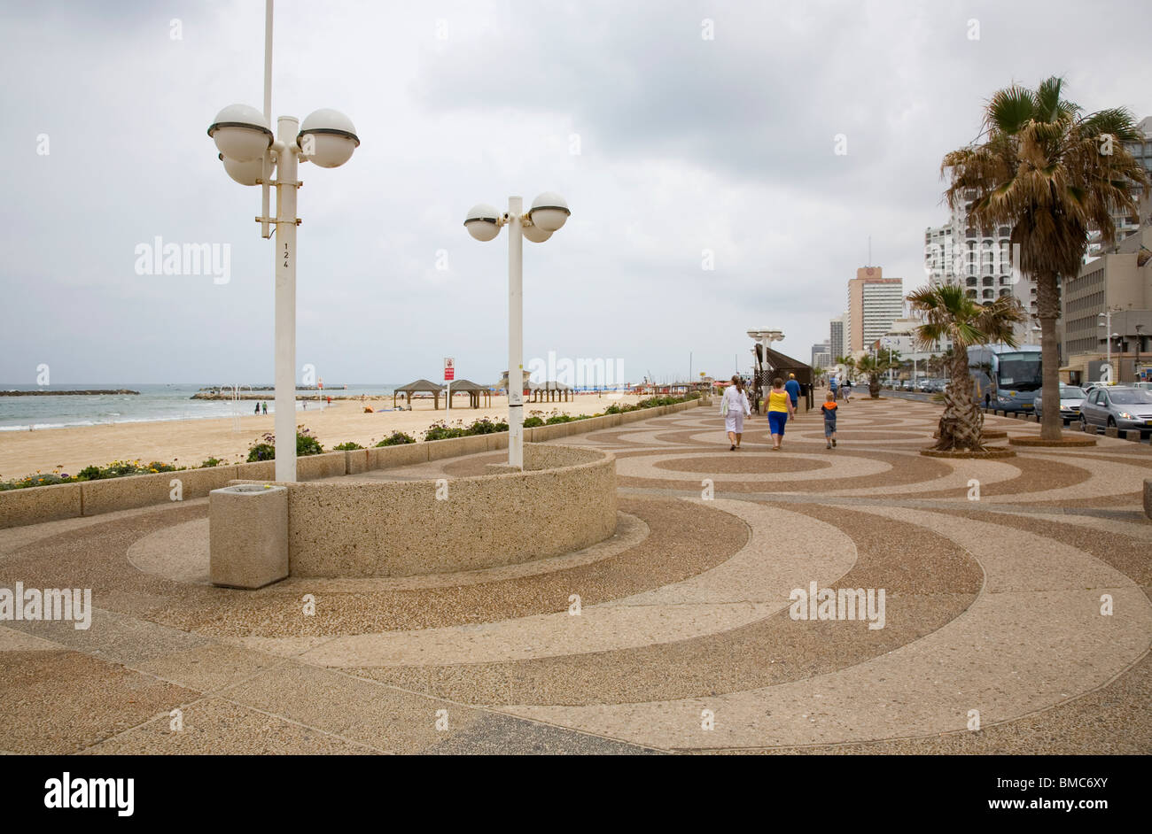 Ha-Tayelet Tel Aviv Esplanade - Israel Stock Photo