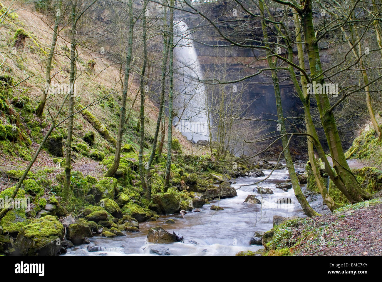 Hardraw Force, Wensleydale, North Yorkshire, England, Stock Photo