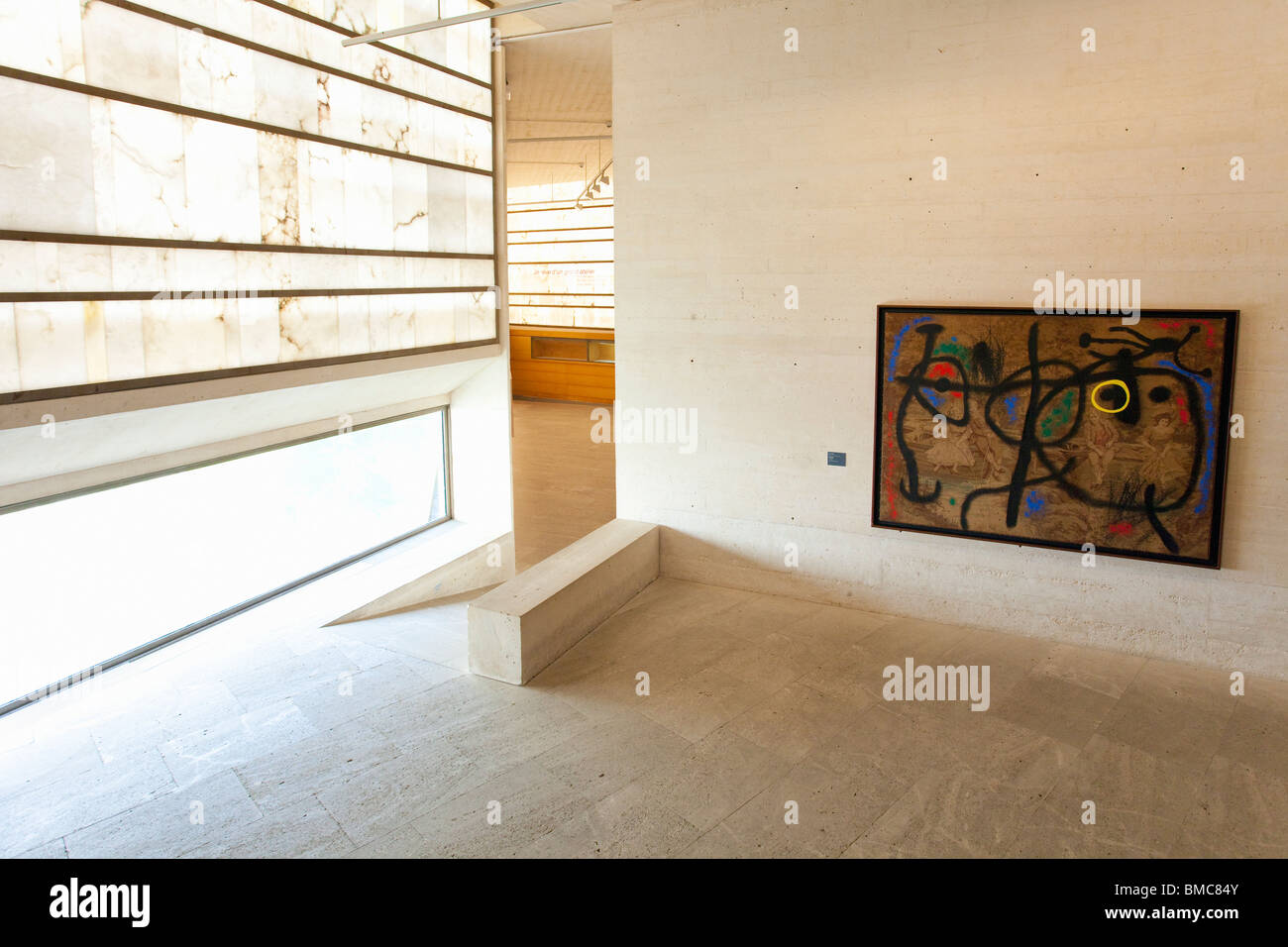 Interior galleries at Fundacio Pilar I Joan Miro Foundation Cala Major Majorca Mallorca Spain Europe Stock Photo