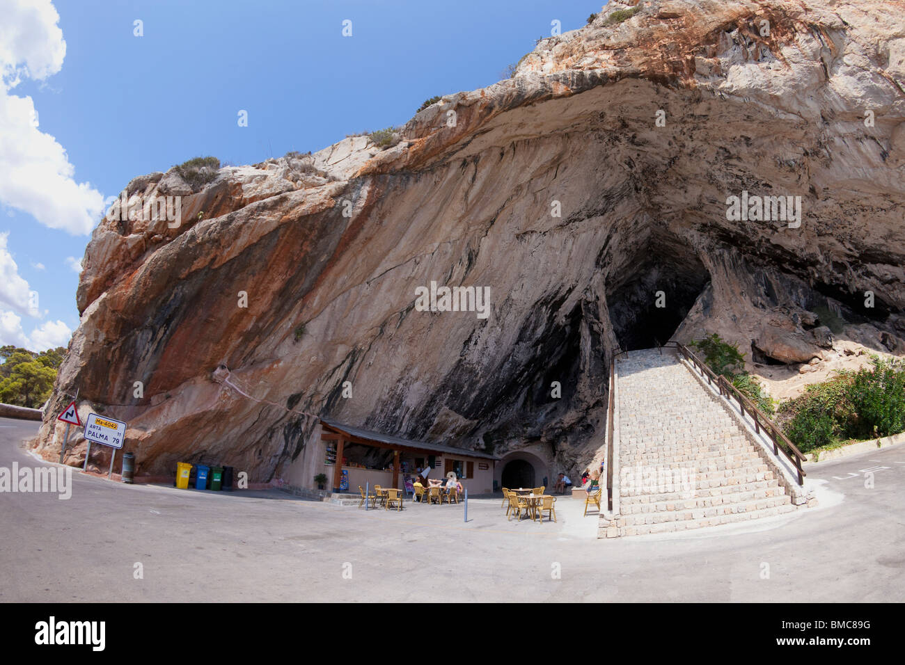 Arta Caves entrance Canyamel Majorca Mallorca Spain Europe EU Stock Photo