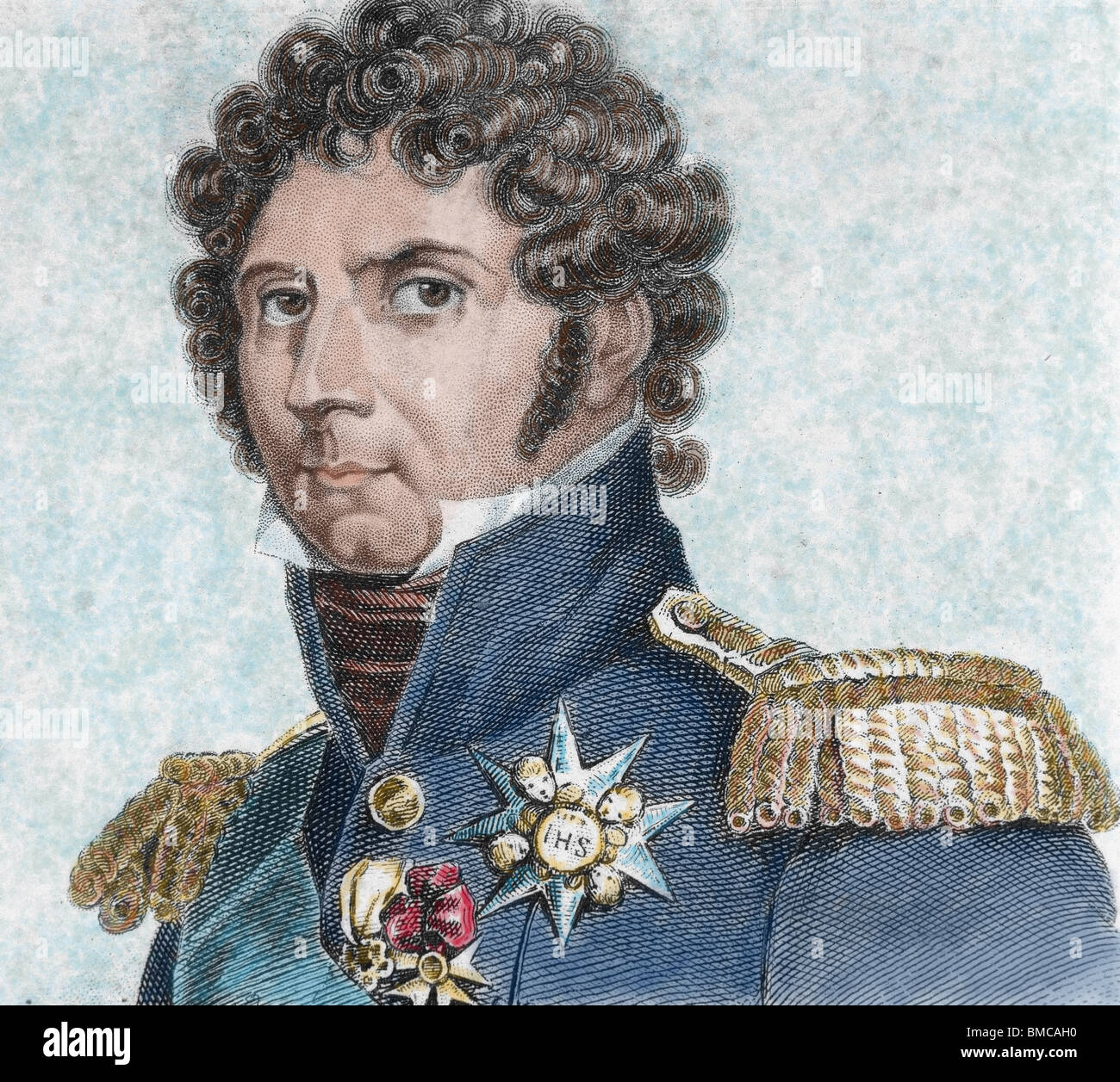 Charles XIV John of Sweden (1764-1844). French soldier named Jean Baptiste Bernadotte, King of Sweden and Norway (1818-1844). Stock Photo