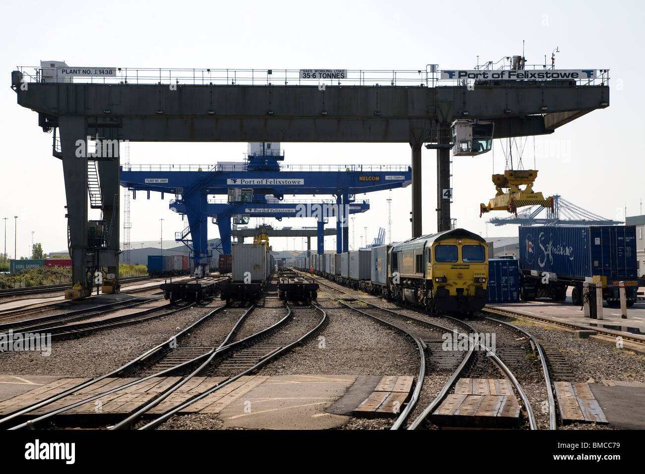Northern Rail freight terminal, Port of Felixstowe, Suffolk Stock Photo