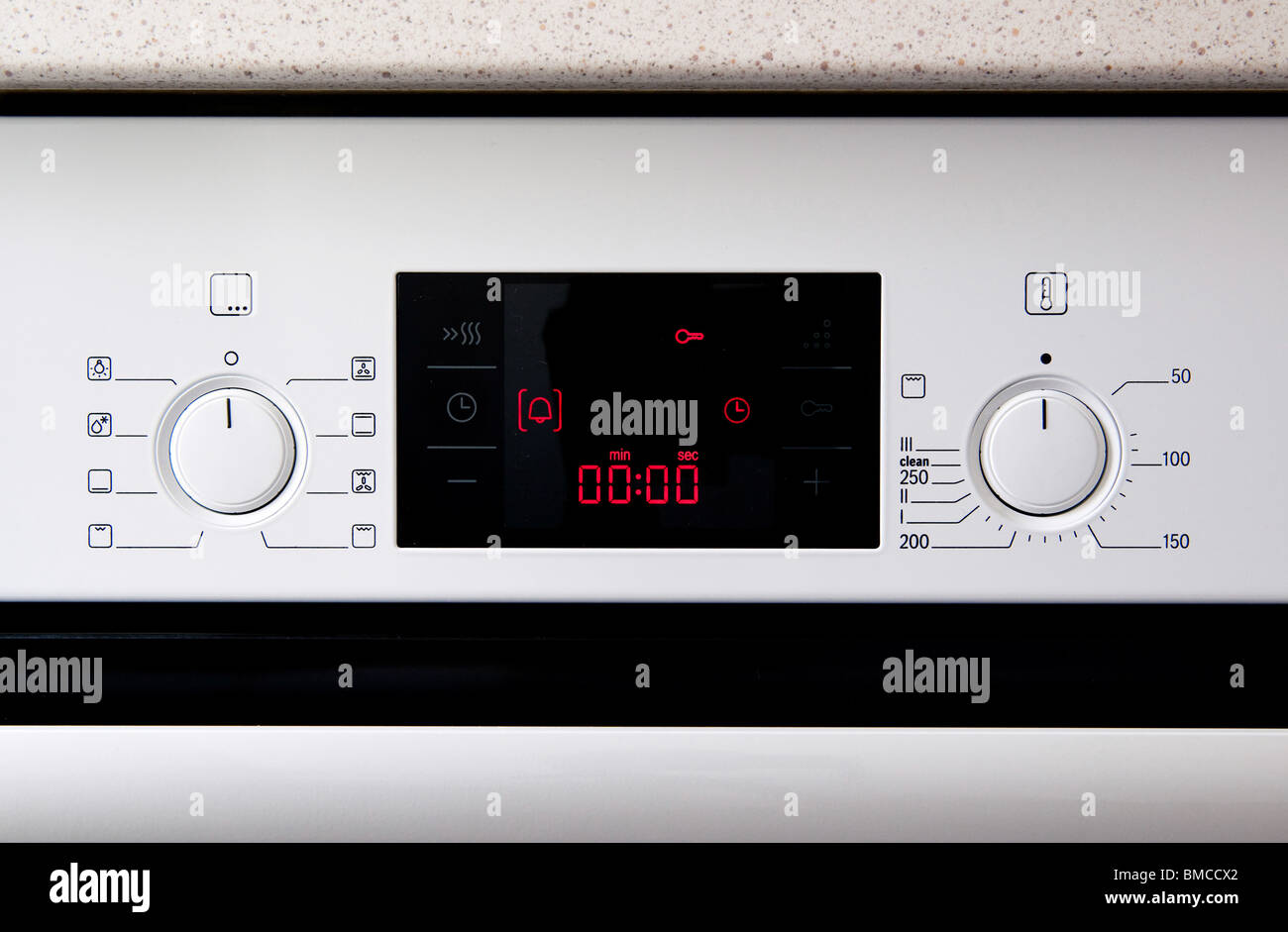 Modern kitchen stove control panel Stock Photo Alamy