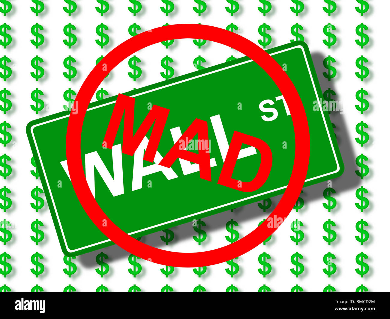 Green wall street sign Stock Photo Alamy