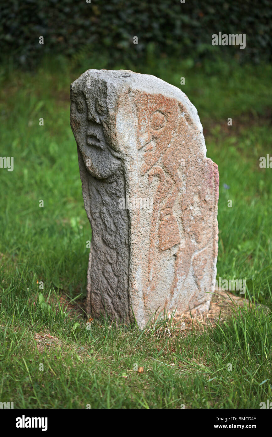 The Bishop's Stone in Killadeas churchyard near Enniskillen, County Fermanagh, Ireland. Stock Photo