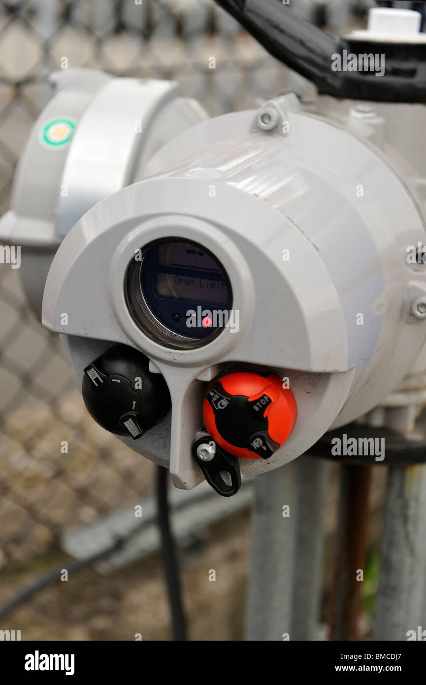 Automatic sewer shut off valve to stop contamination Stock Photo - Alamy