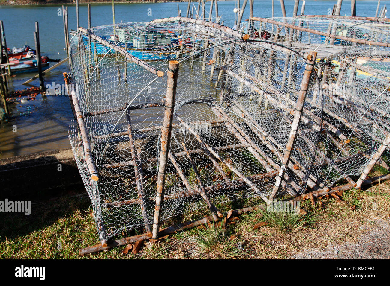 Wooden crab trap hi-res stock photography and images - Alamy
