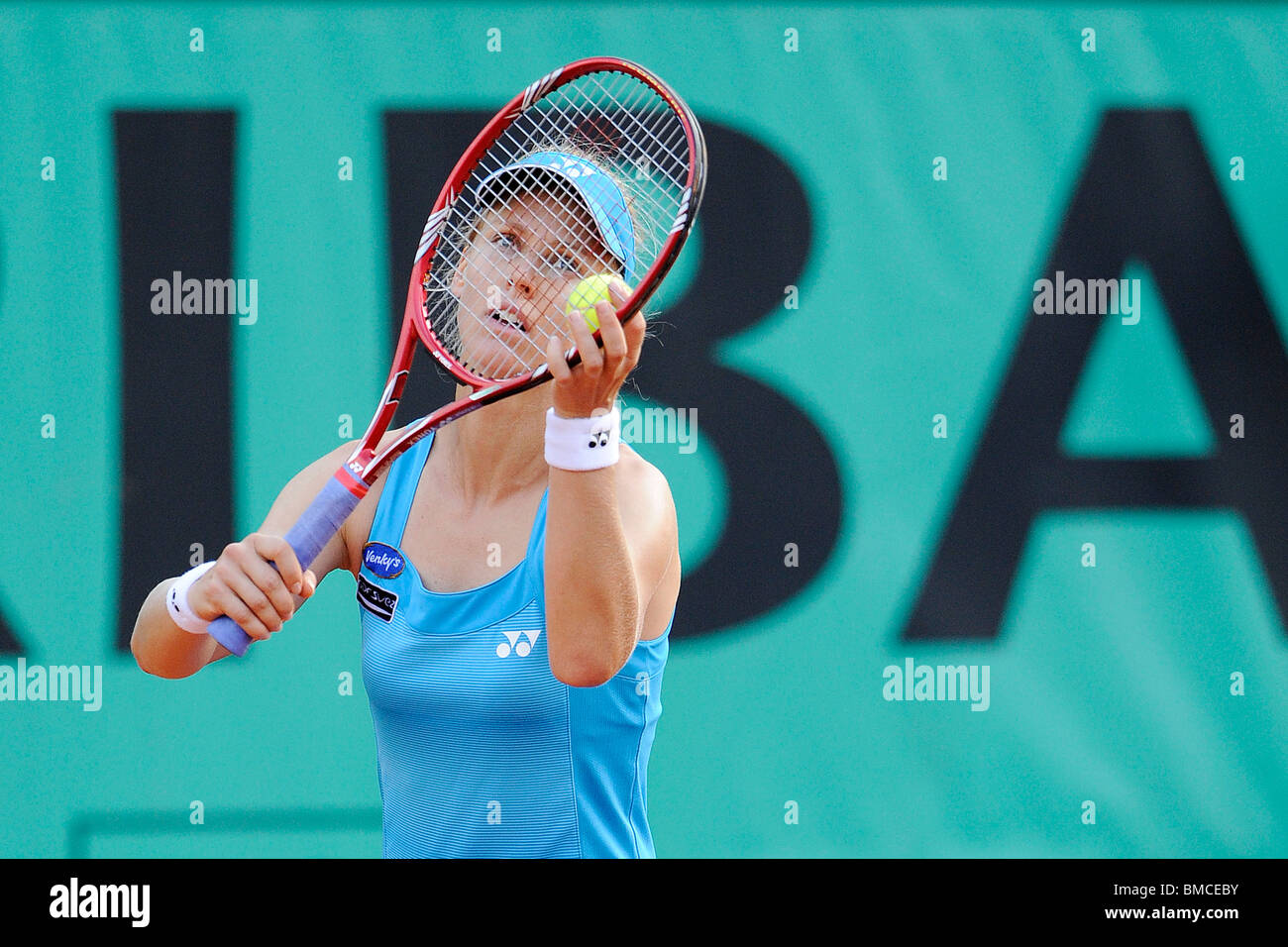 Elena Dementieva (RUS) competing at the 2010 French Open Stock Photo