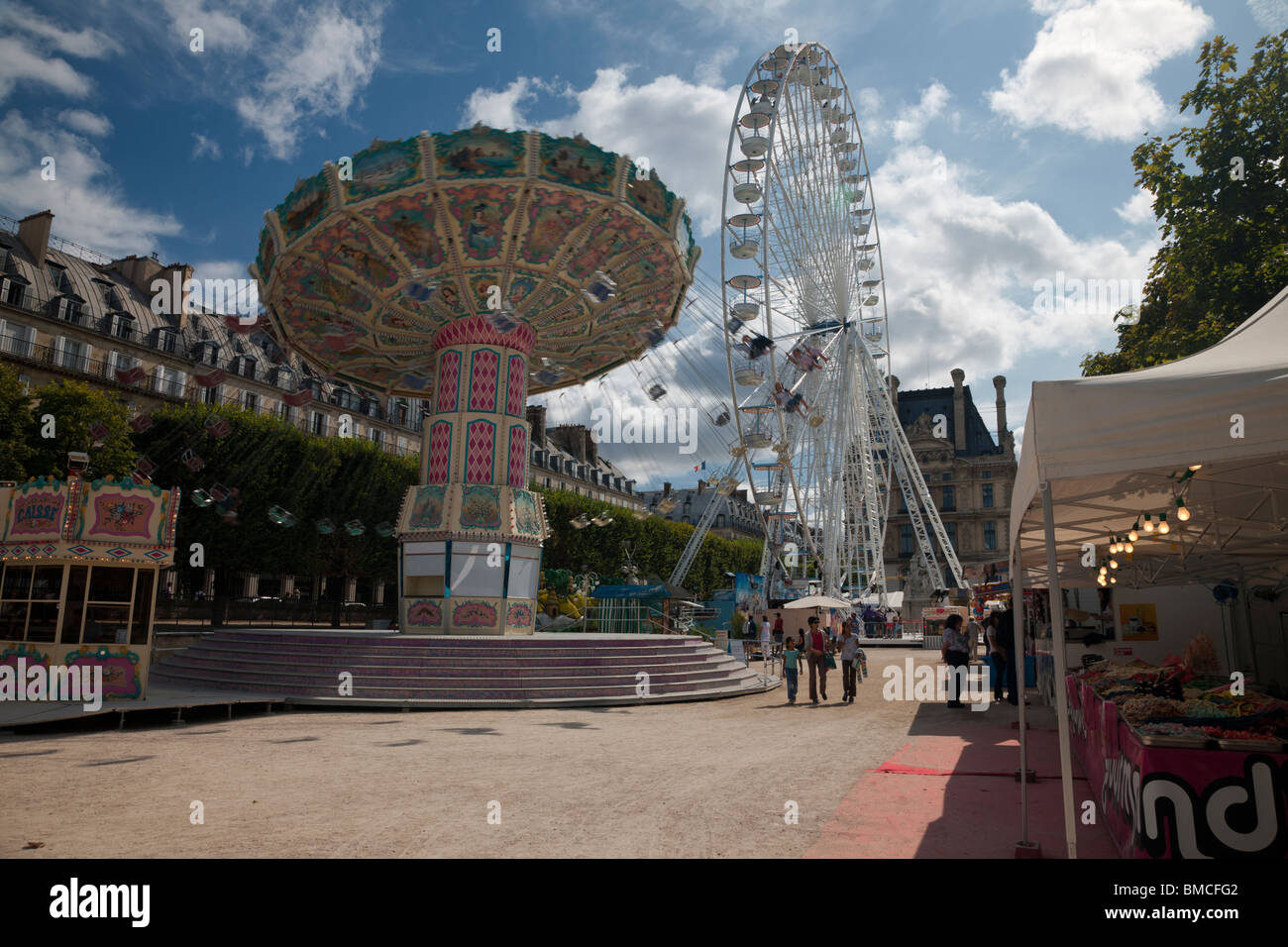 Louvre Carousel Garden Amusement Park Paris France Eu Stock Photos