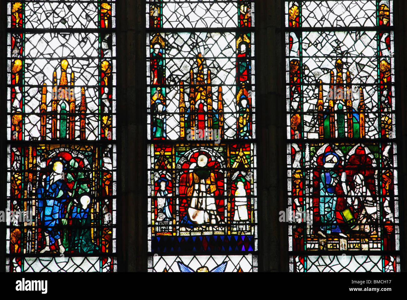 Stained glass window in York Minster, York, England, UK Stock Photo Alamy