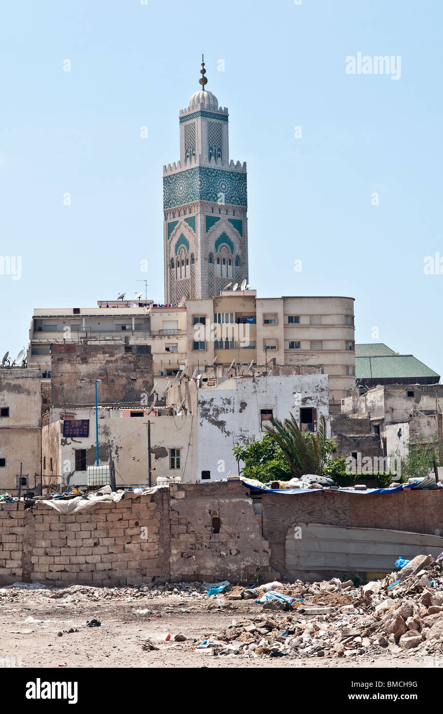Africa Casablanca Maroc Morocco Mosquee Vertical Minaret Stock Photo Alamy