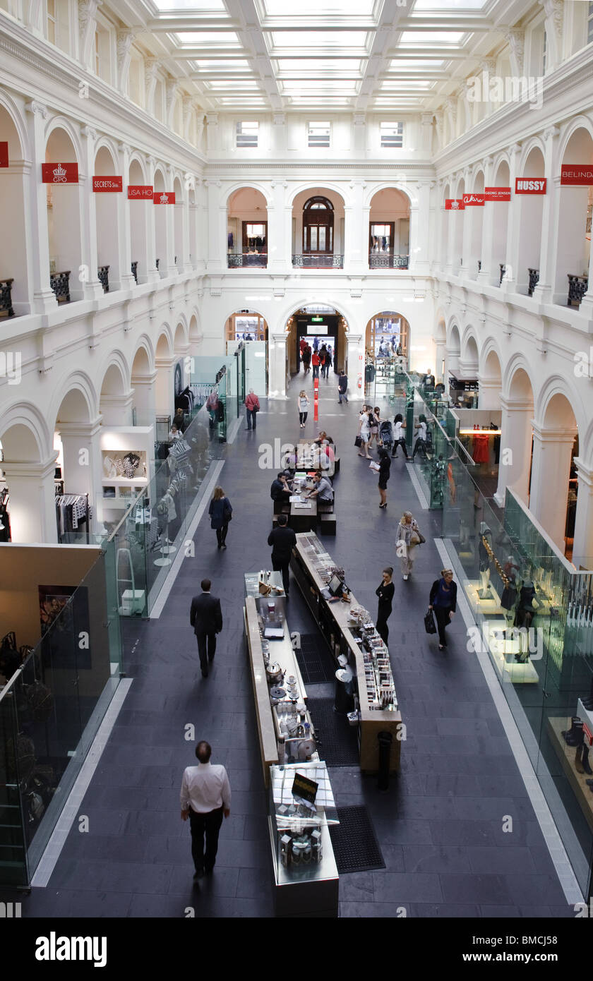 General Post Office Shopping Centre in Melbourne Stock Photo