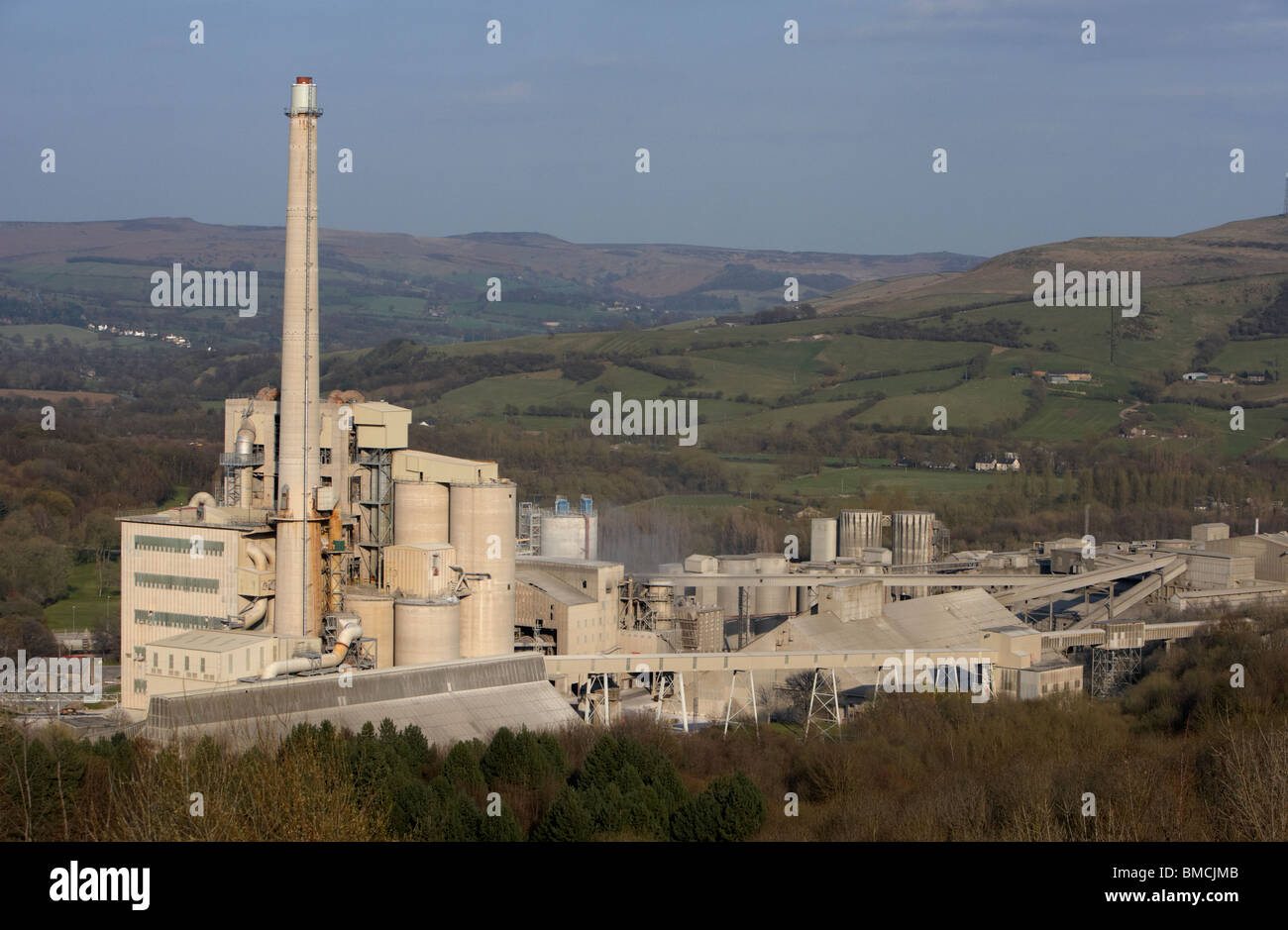 hope valley lafarge cement works in the peak district rural derbyshire
